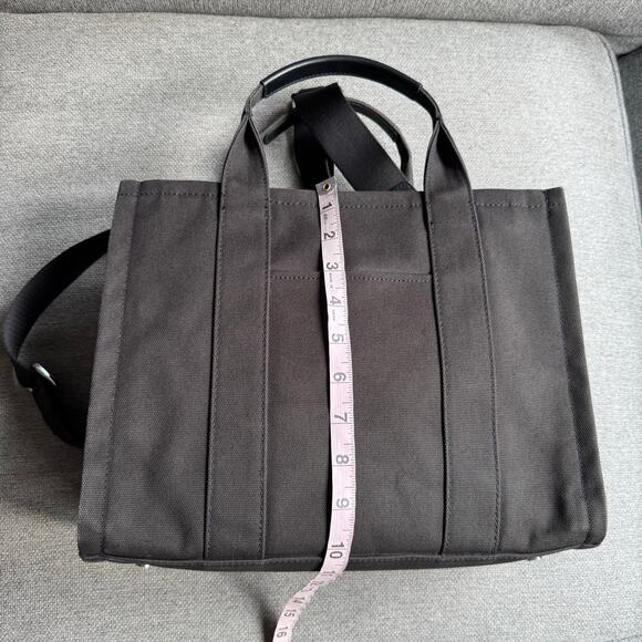 Quince Organic Canvas Small Crossbody Tote Charcoal Black - Picture 10 of 13